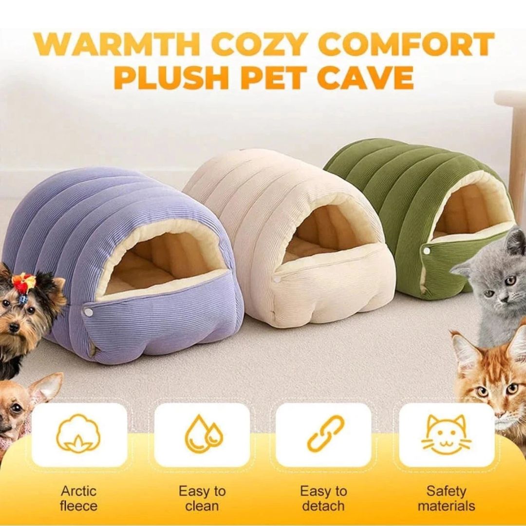 PawHaven™ Cozy Cave Bed
